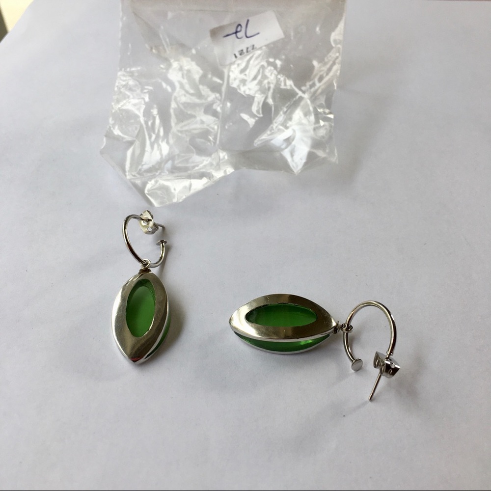 Culture Mix Green w/Silver Earrings